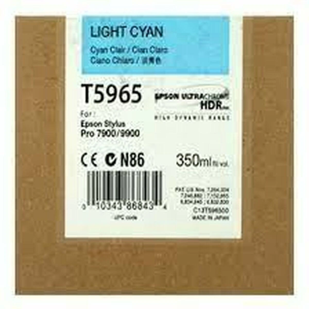 EPSON rašalas T596500 šviesiai žalsvai mėlynas Stylus Pro 7900/9900 UltraChrome HDR 350 ml
