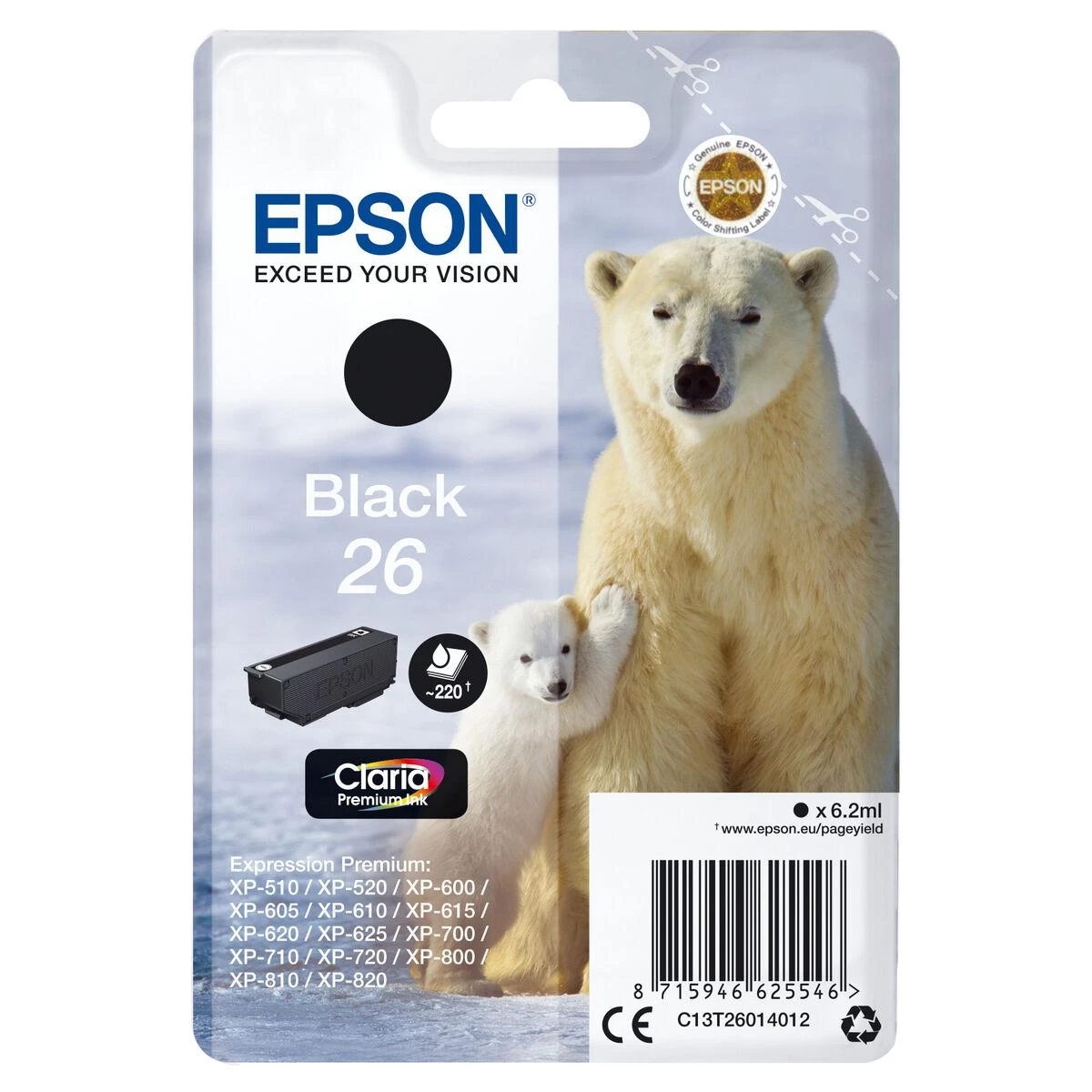 Kasetė - Epson C13T26014012 Standartinė XL Juoda