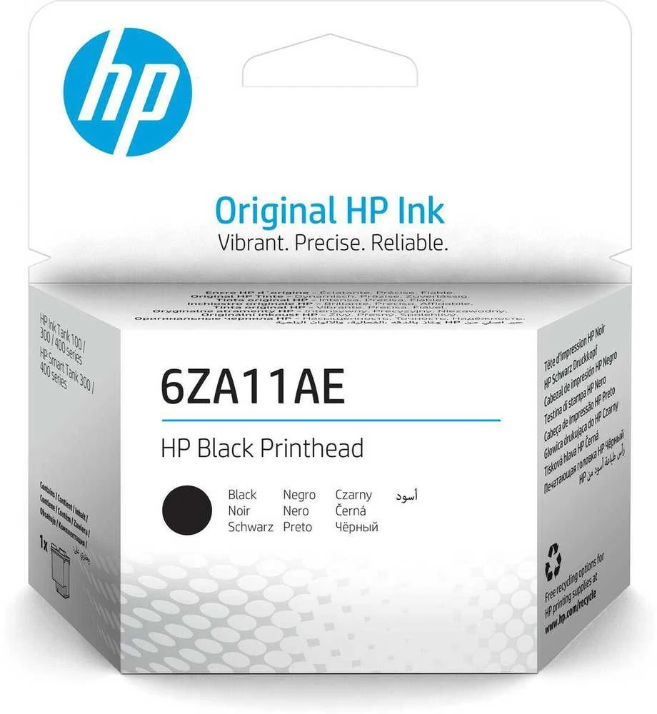Hewlett Packard (HP) HP 6ZA11AE Rašalinė spausdinimo galvutė, Juoda