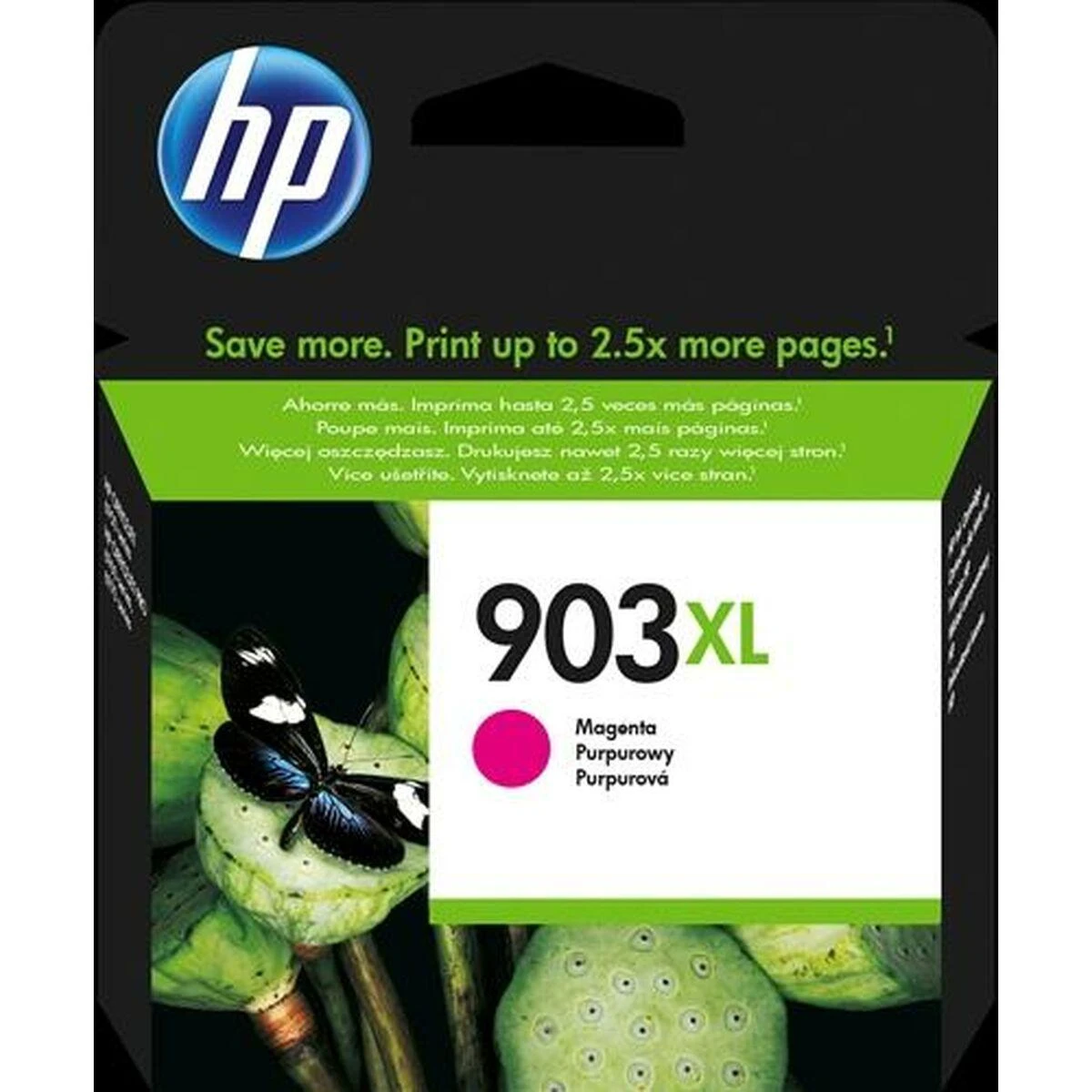 Hewlett Packard (HP) HP originalus rašalas / kasetė T6M07AE, HP 903XL, rausvai raudona, lizdinė pakuotė, 825s, 9,5 ml, didelės talpos, EOL