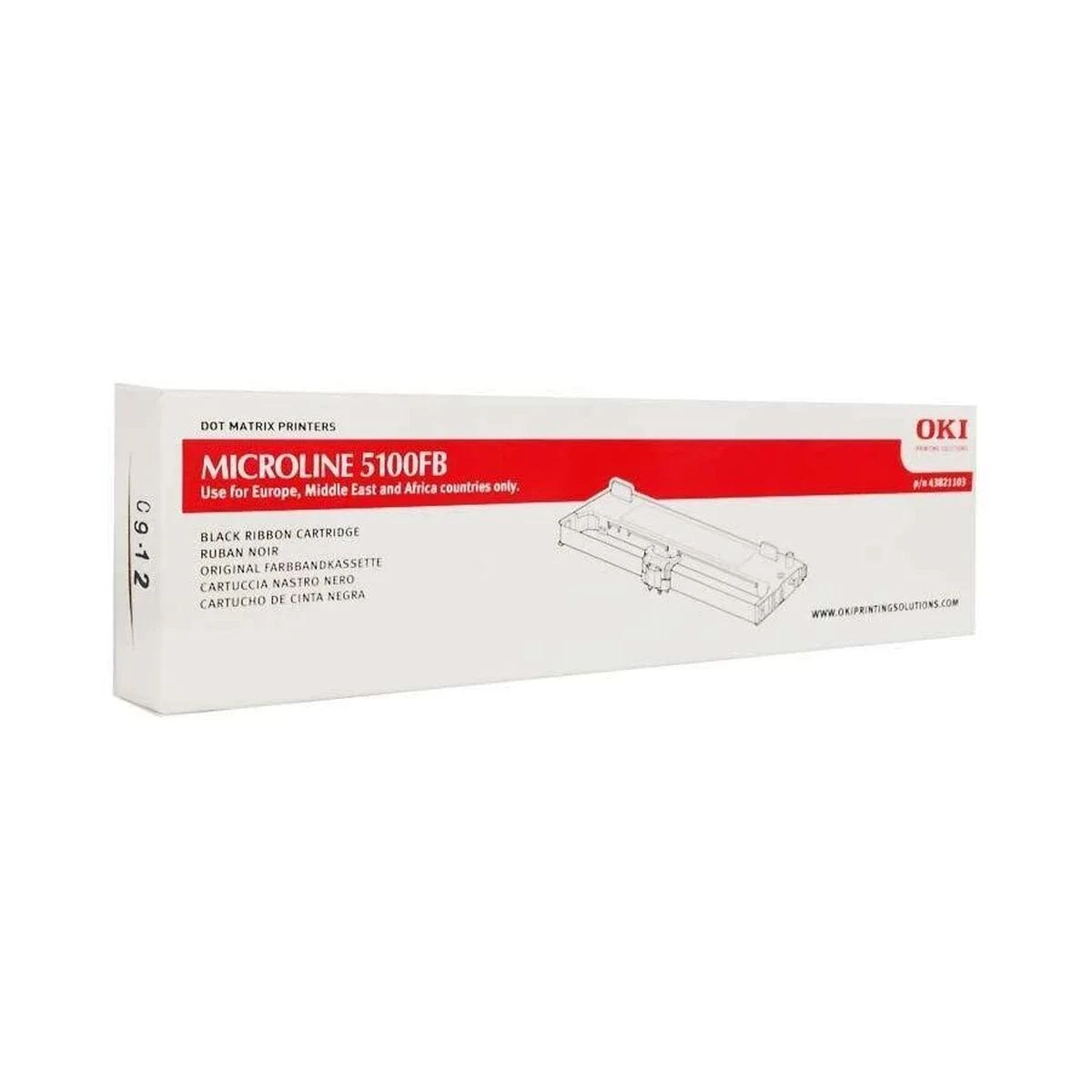 OKI 43821103 spausdintuvo juostelė Juoda