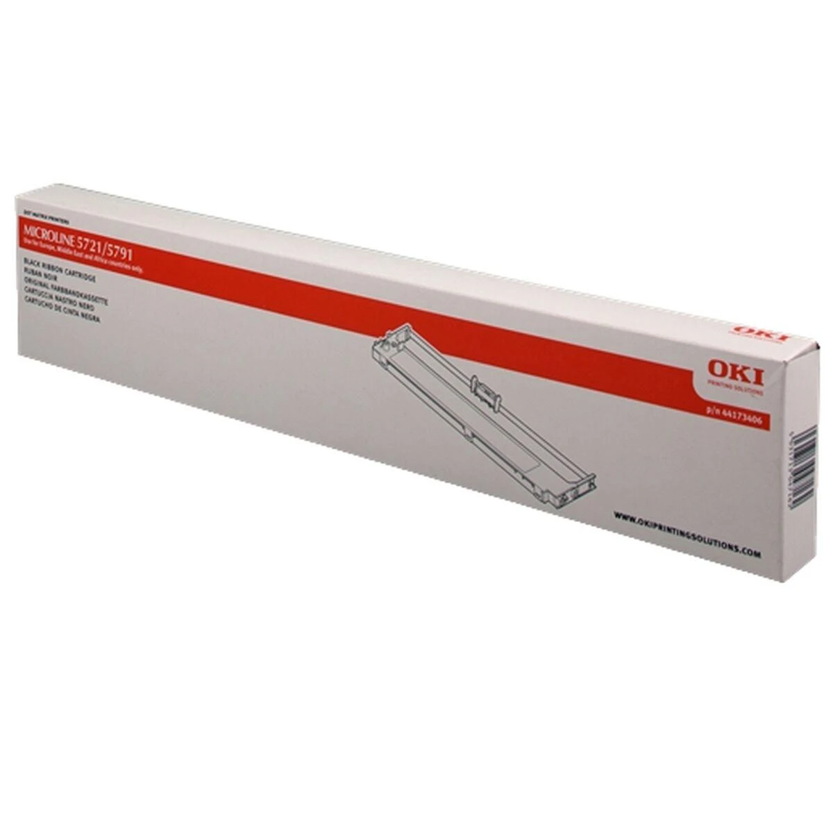 OKI 44173406 spausdintuvo juostelė Juoda