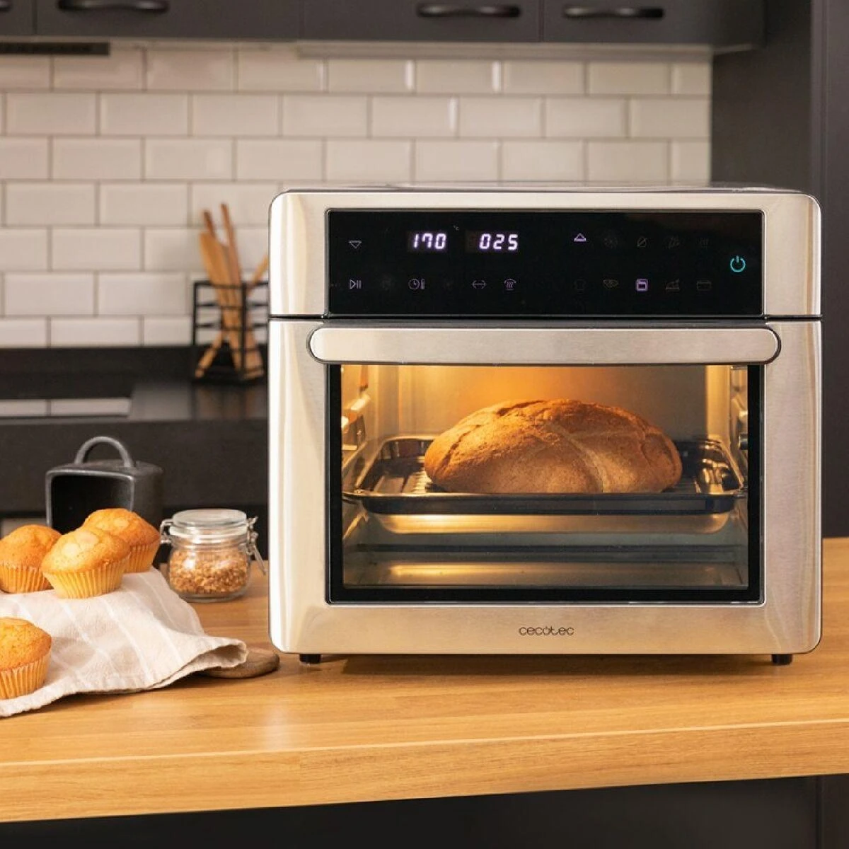 Cecotec „Bake&Fry 3000 Touch“ plieninė oro gruzdintuvė su orkaitės funkcija