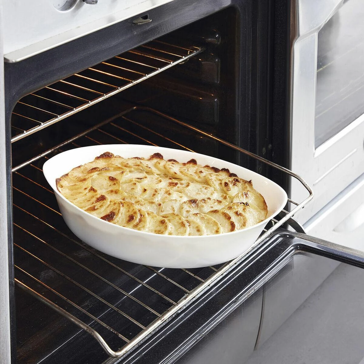 Balta ovali stiklinė kepimo forma Luminarc SMART CUISINE, 32x20 cm