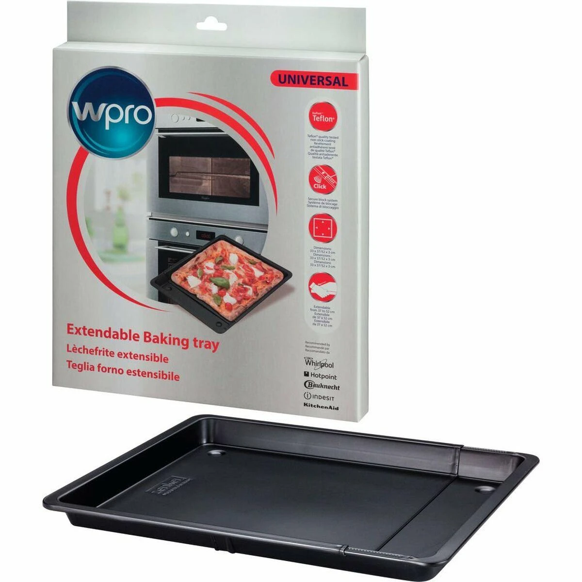 Wpro UBT521, Stačiakampis, Metalas, Juoda
