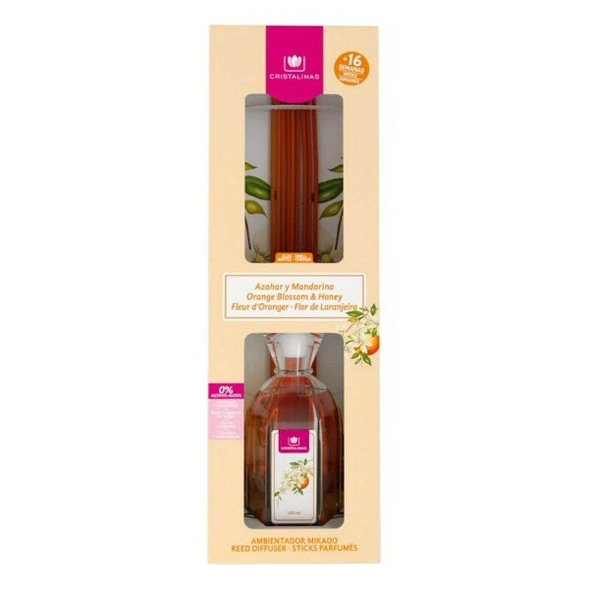 Drėkintuvas Cristalinas Mikado Ambientador 0 Azahar, 180 ml