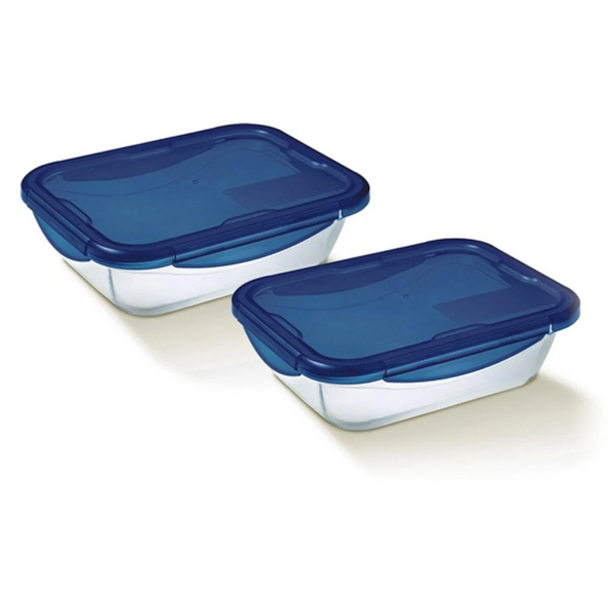 Padažinių rinkinys Pyrex Cook & Go (2 pcs) Skaidrus Borosilikatinis stiklas