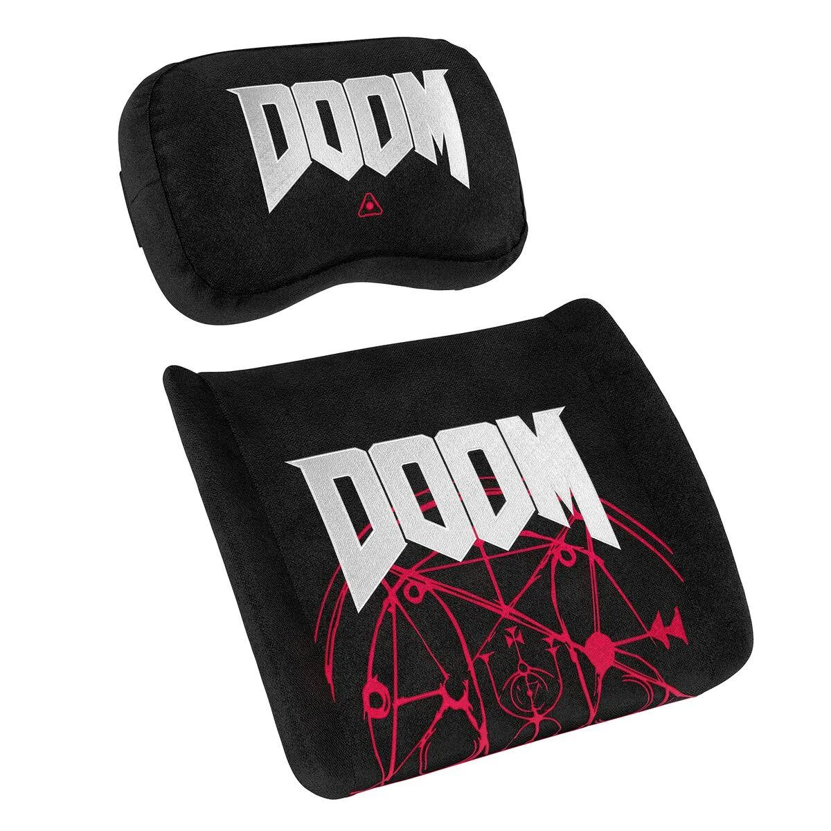 Žaidimų kėdės pagalvėlių rinkinys Noblechairs Doom Edition Memory Foam Cushion Set, tinka EPIC/ICON/HERO, Juoda