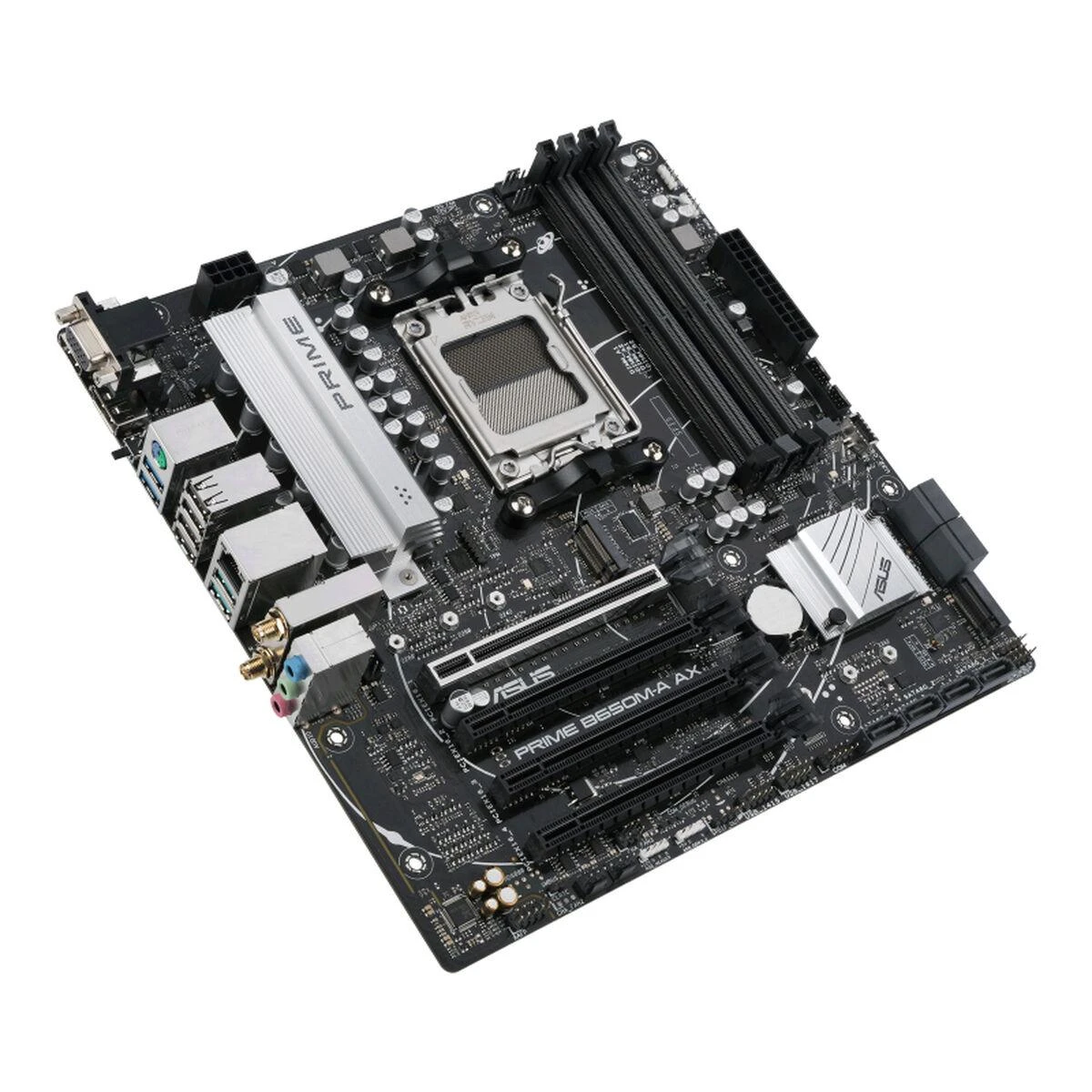 Pagrindinė plokštė ASUS AMD B650 / SAM5 / MicroATX / Memory DDR5 / Atminties lizdai 4 / 2xPCI-Express 4.0 1x / 1xPCI-Express 4.0 16x / 2xM.2 / 1x15pin D-sub / 1xHDMI / 1xDisplayPort / 2xAudio-In / 1xAudio-Out / 4xUSB 2.0 / 4xUSB 3.2 / 1xPS/2 / 1xRJ45