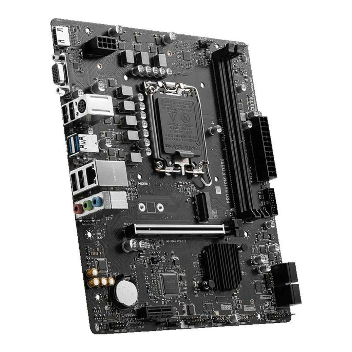 Pagrindinė plokštė MSI PRO H610M-E DDR4 | Intel H610 | LGA1700 | MicroATX | 2x DDR4 lizdai | 1x PCI-Express 1x | 1x PCI-Express 16x | 1 x M.2 | 1x 15pin D-sub | 1x HDMI | 4xUSB 2.0 | 2x USB 3.2 | 1xPS/2 | 1x RJ45 | 3x garso jungtys