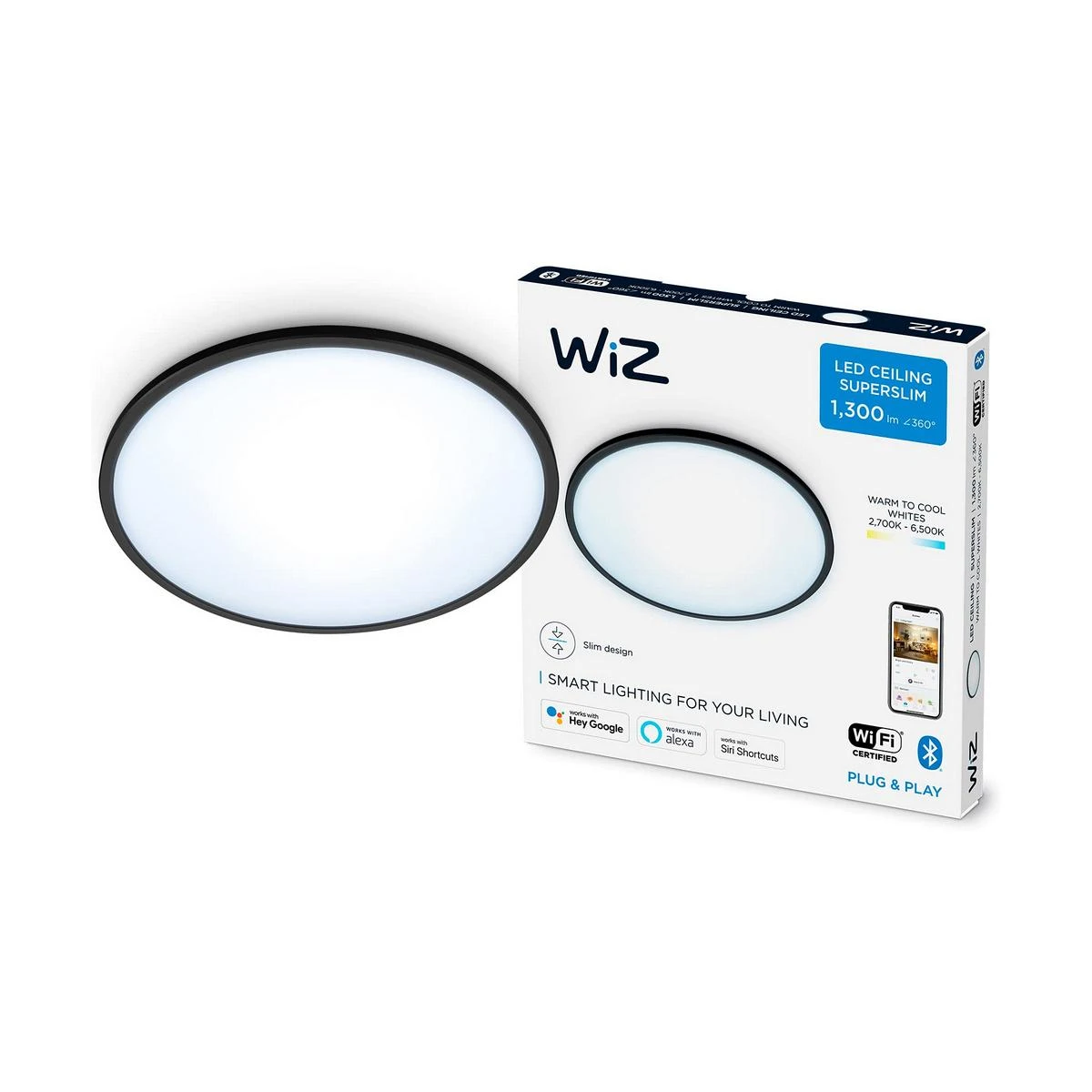 WIZ - SuperSlim WiZ lubinis šviestuvas 14W B RD 27-65K TW