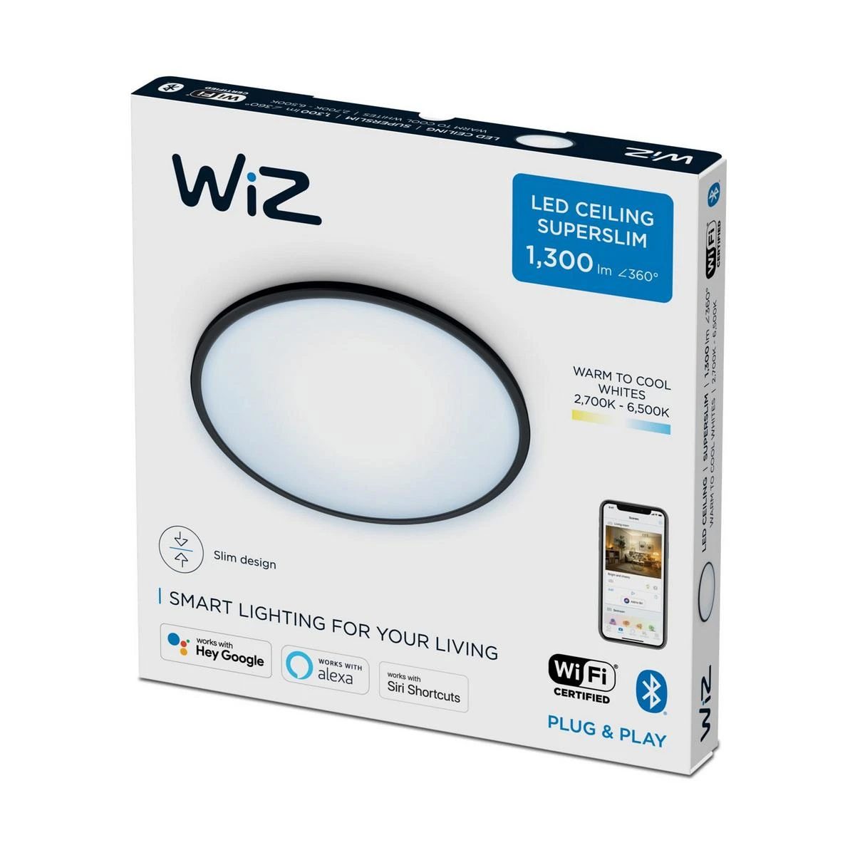 WIZ - SuperSlim WiZ lubinis šviestuvas 14W B RD 27-65K TW