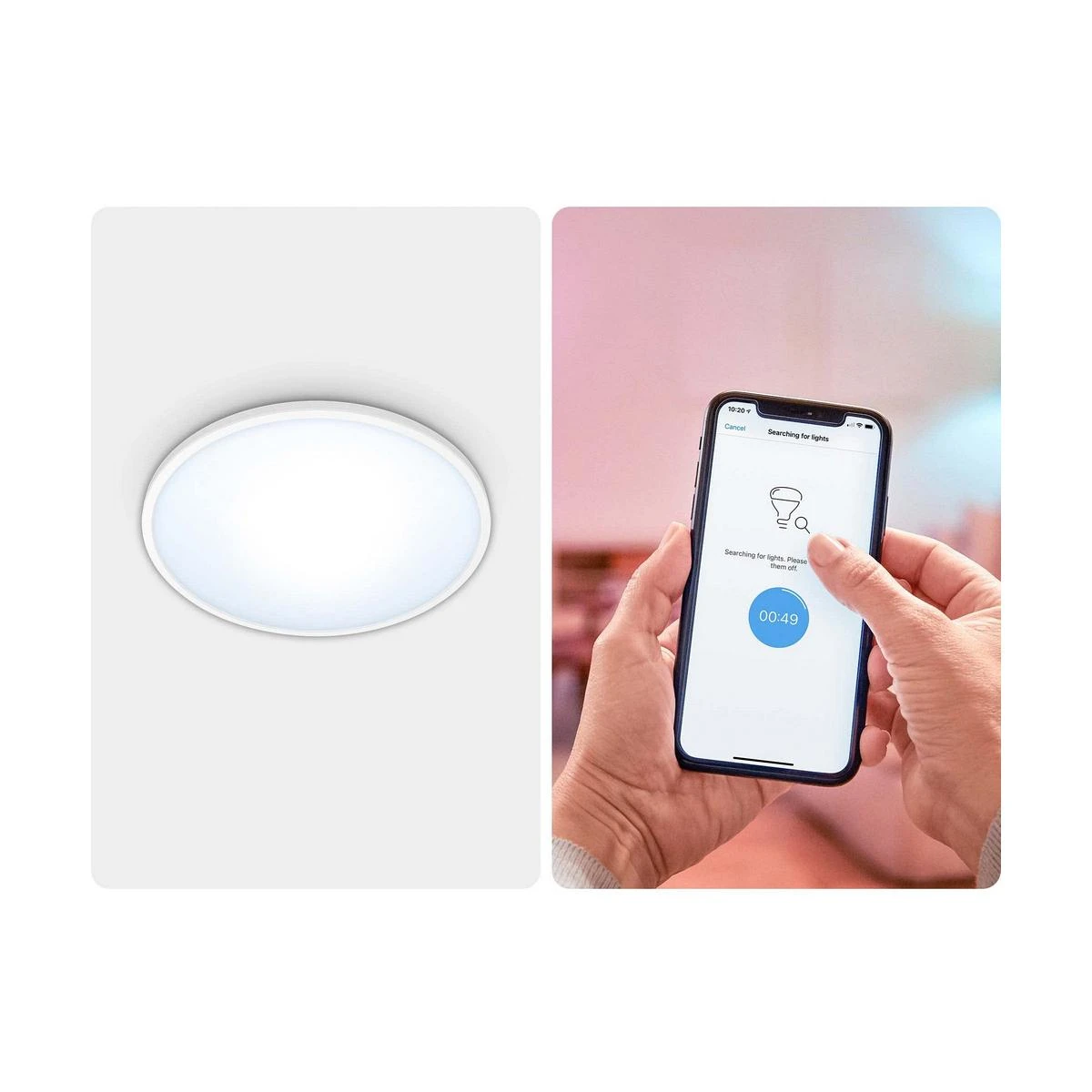 Lubinis šviestuvas WIZ SUPERSLIM CEILING 16W W RD 27-65K TW