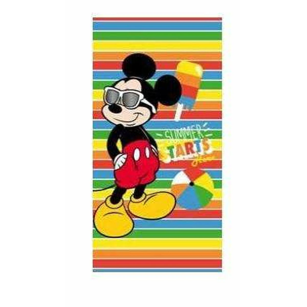 Mickey Mouse Mikio Peliuko paplūdimio rankšluostis Mikio Peliuko 70 x 140 cm