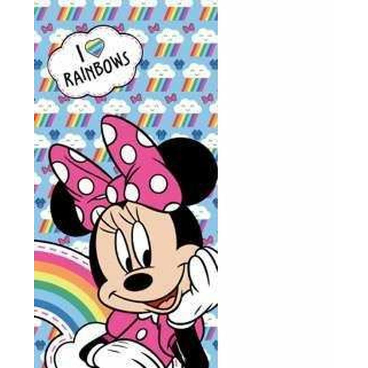 Kids Euroswan - Akcesoria licencyjne Paplūdimio rankšluostis 70x140 - Minnie Mouse