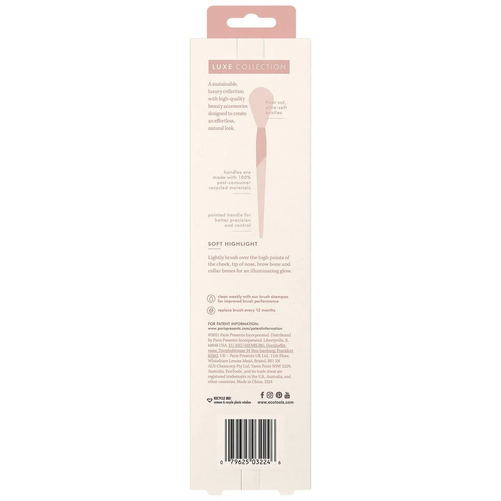 "Ecotools Luxe Soft Highlight " šepetėlis 1 vienetas