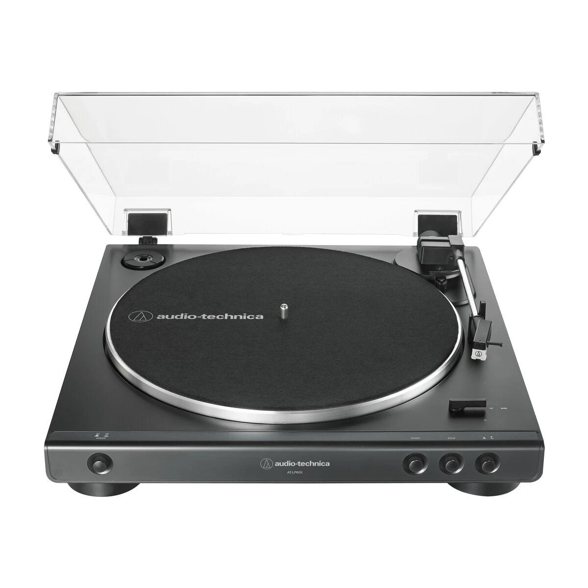 Visiškai automatinis patefonas su diržine pavara Audio Technica AT-LP60XBK