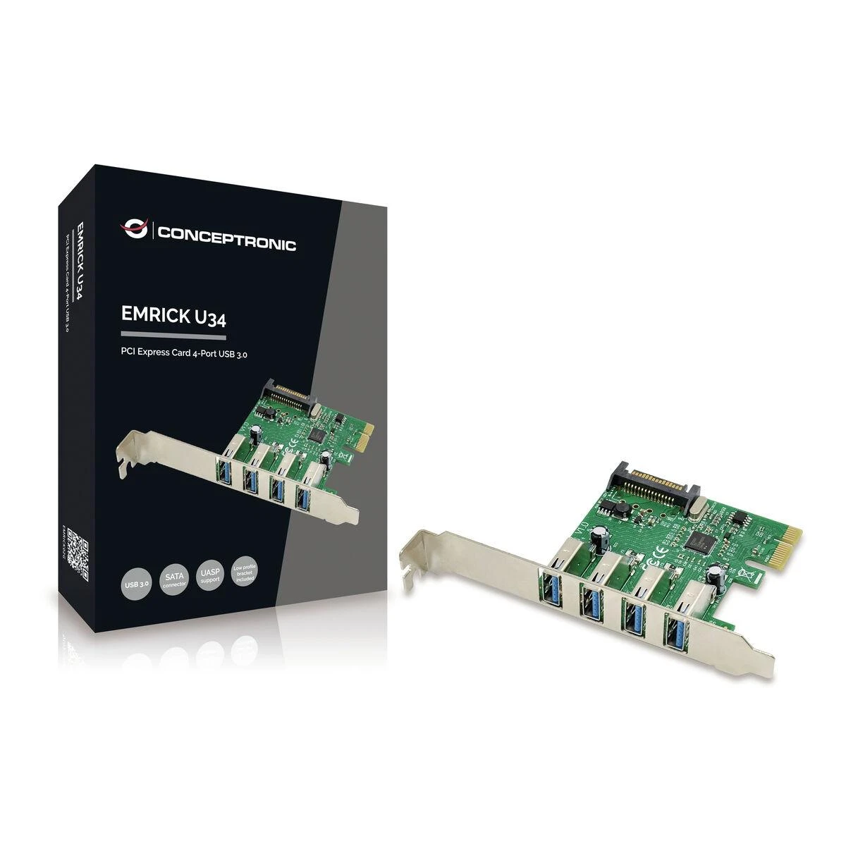 Kontroler Conceptronic PCIe x1 – 4x USB 3.0 (EMRICK02G)