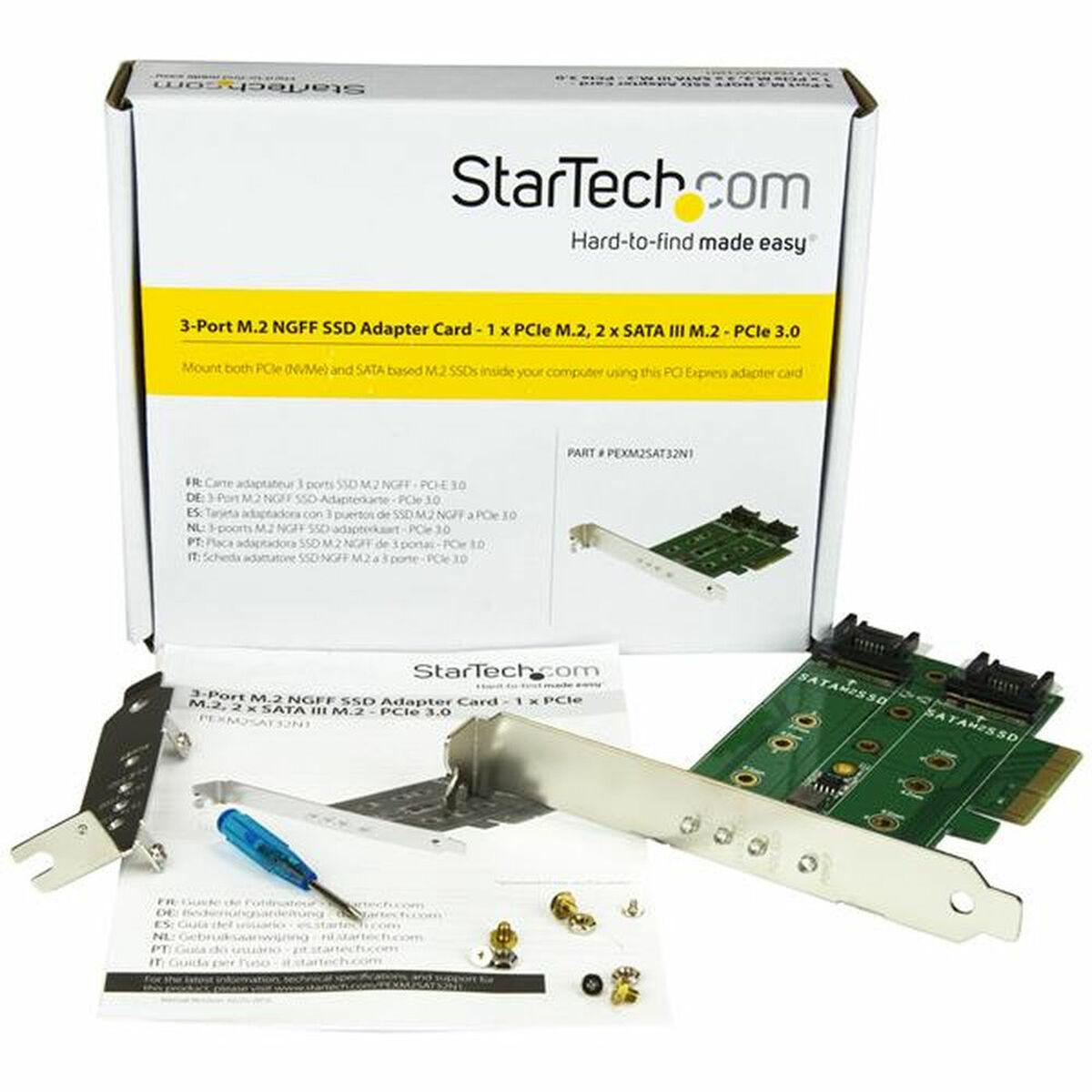 Kontroler StarTech PCIe 3.0 x4 -2x M.2 B-key + M.2 M-key (PEXM2SAT32N1)
