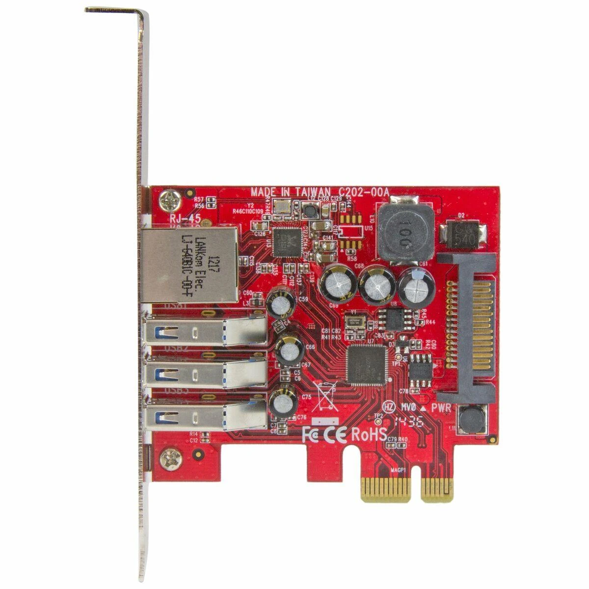 Kontroler StarTech PCIe x1 - 3x USB 3.0 + Ethernet (PEXUSB3S3GE)