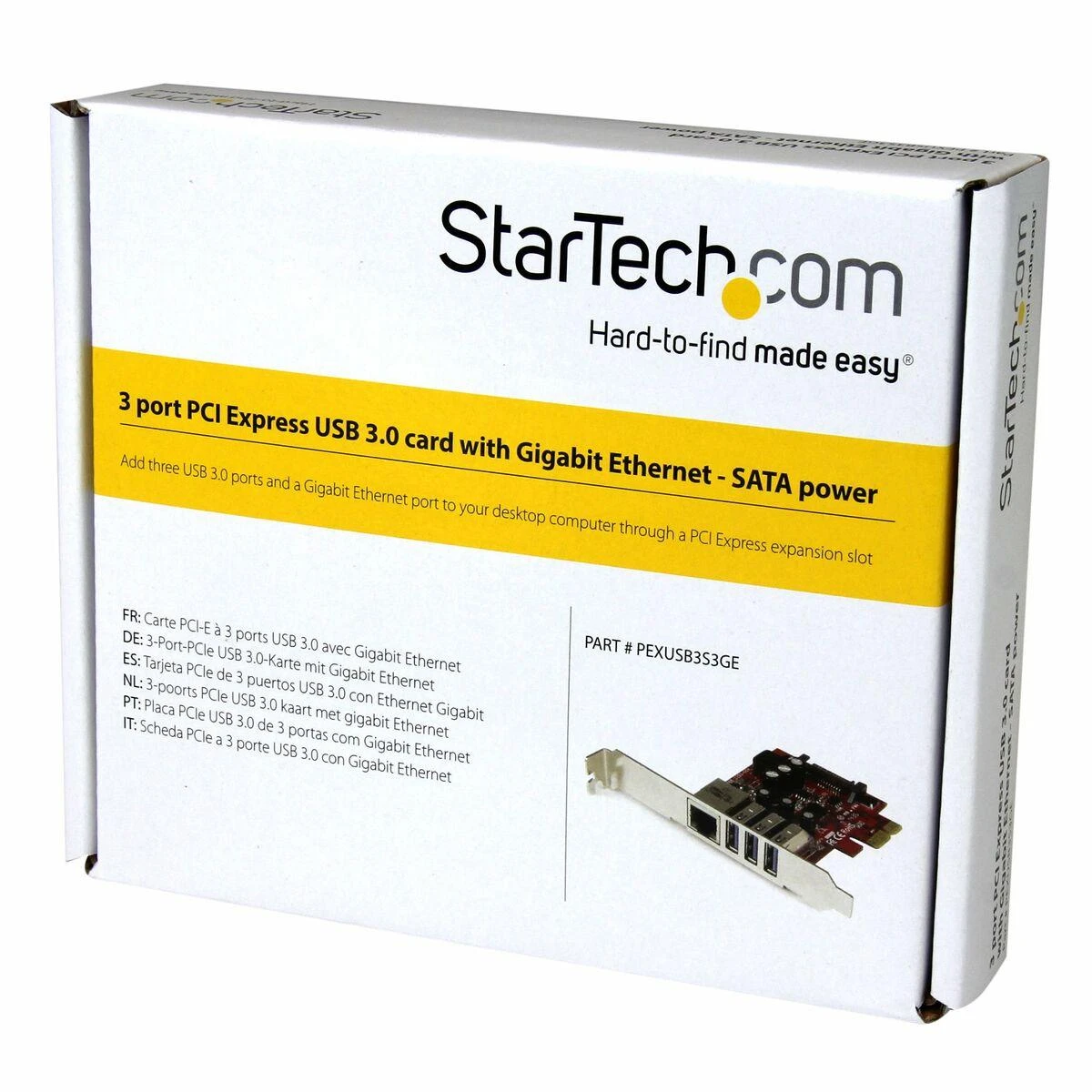 Kontroler StarTech PCIe x1 - 3x USB 3.0 + Ethernet (PEXUSB3S3GE)