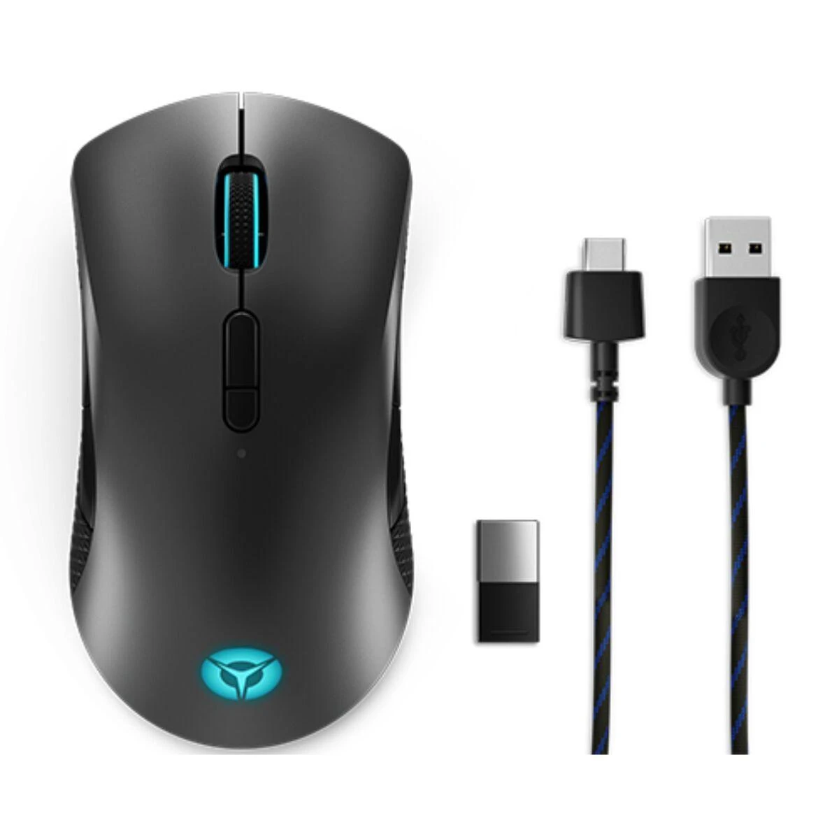 Lenovo | Belaidė pelė žaidimams | Legion M600 | Optinė pelė | 2.4 GHz, Bluetooth or su laidu by USB 2.0 | Juodas | 1 year(s)