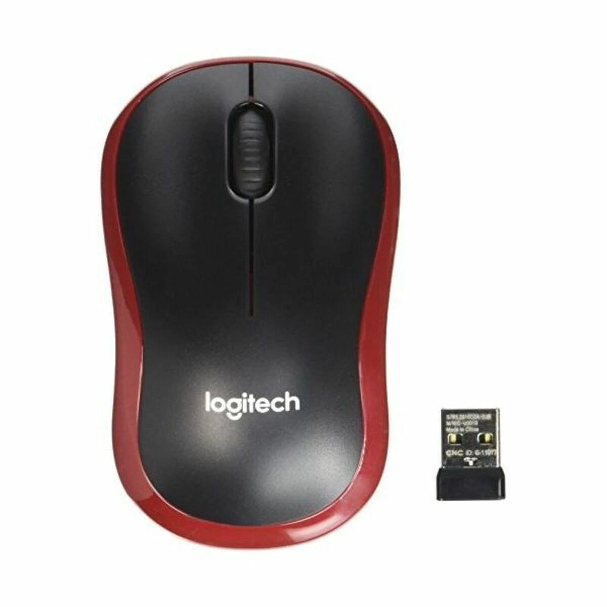 Bevielė pelė Logitech M185. Raudona