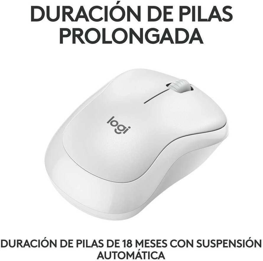 Belaidė pelė Logitech M240 Silent Bluetooth Mouse, baltos spalvos
