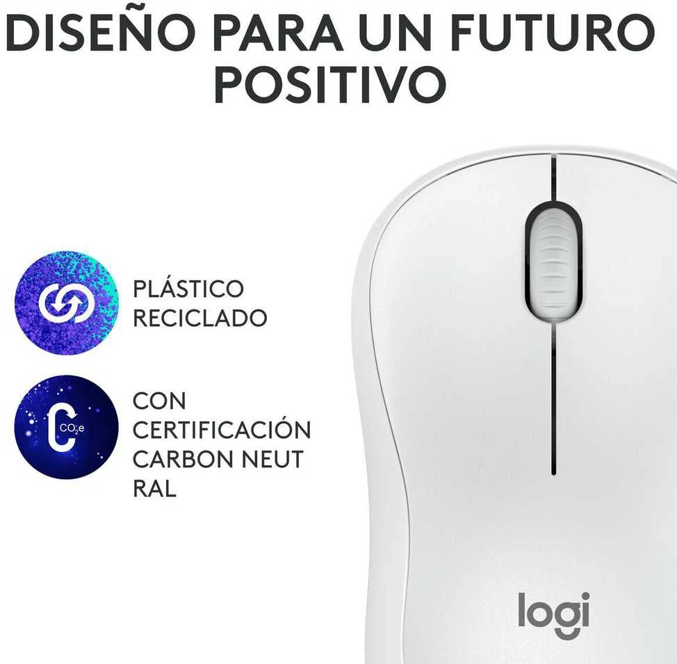 Belaidė pelė Logitech M240 Silent Bluetooth Mouse, baltos spalvos
