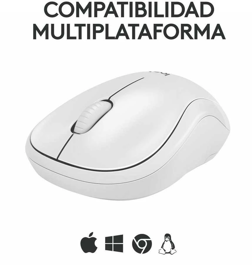 Belaidė pelė Logitech M240 Silent Bluetooth Mouse, baltos spalvos