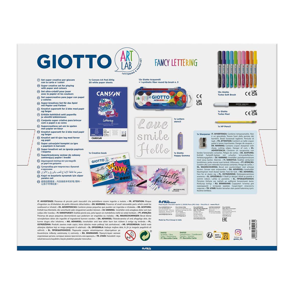 Piešimo rinkinys Giotto Art Lab Fancy Lettering