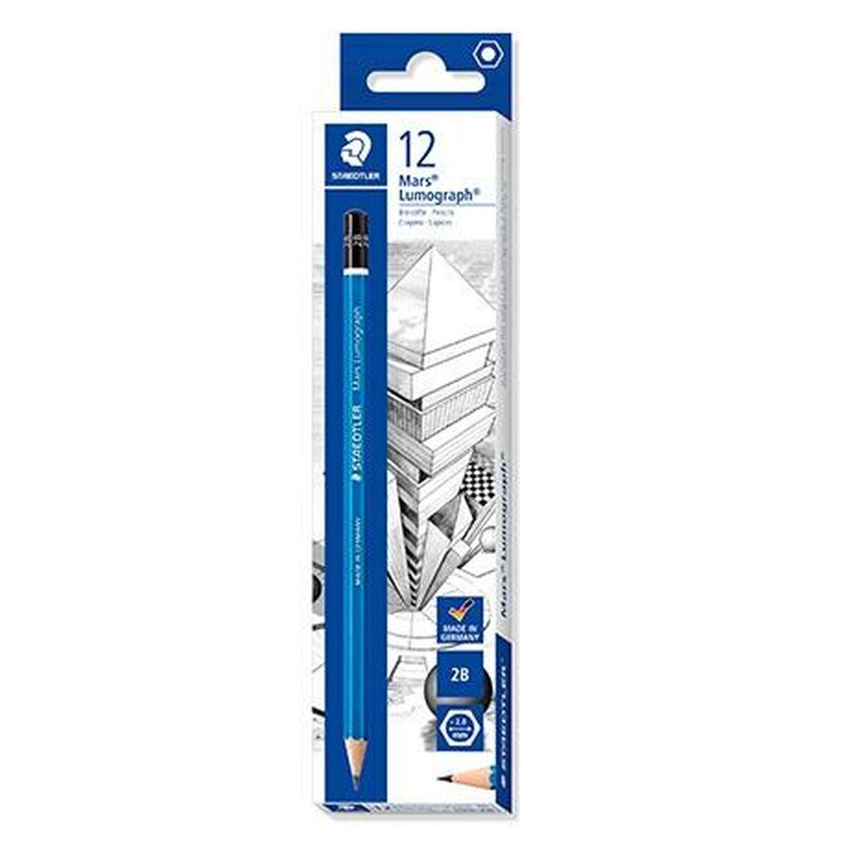 Staedtler Mars Lumograph 2B pieštukas, 12 vnt