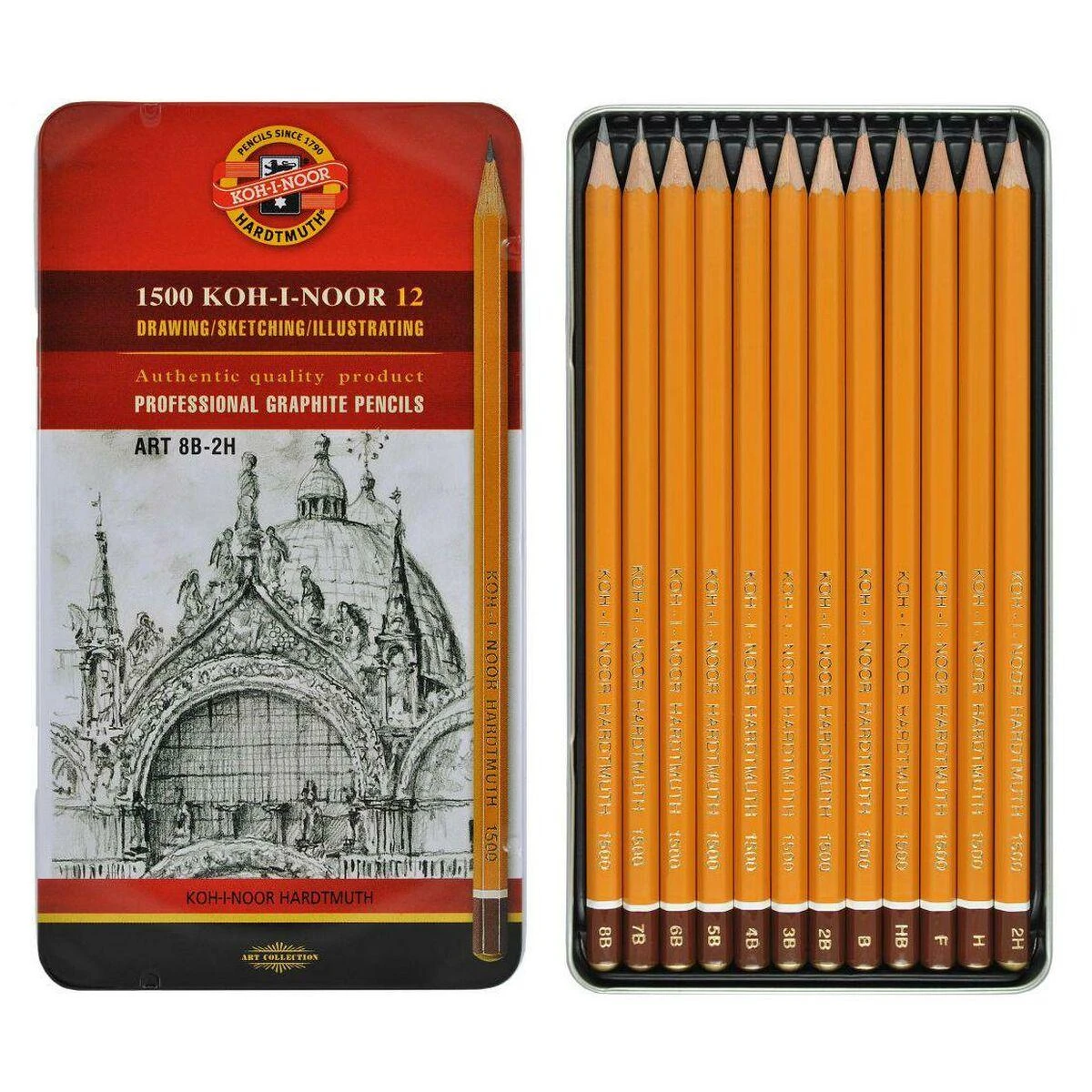 Koh I Noor Piešt.rinkinys 12vnt.K-I-N 1502ART 8B-2H