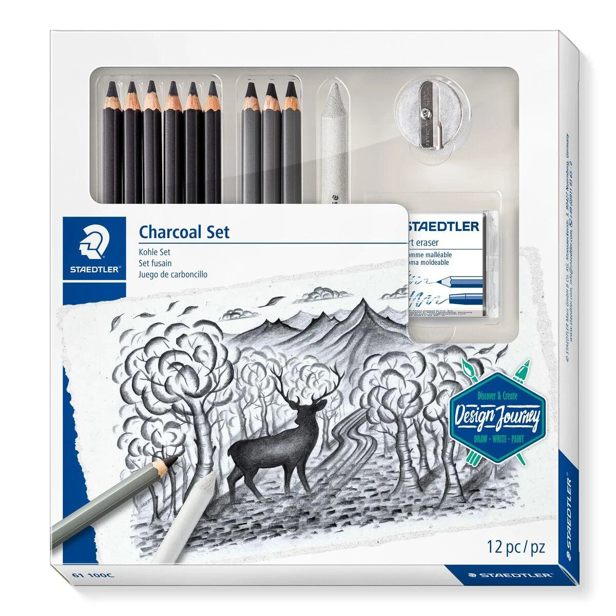 Staedtler anglies piešimo rinkinys 12 dalių