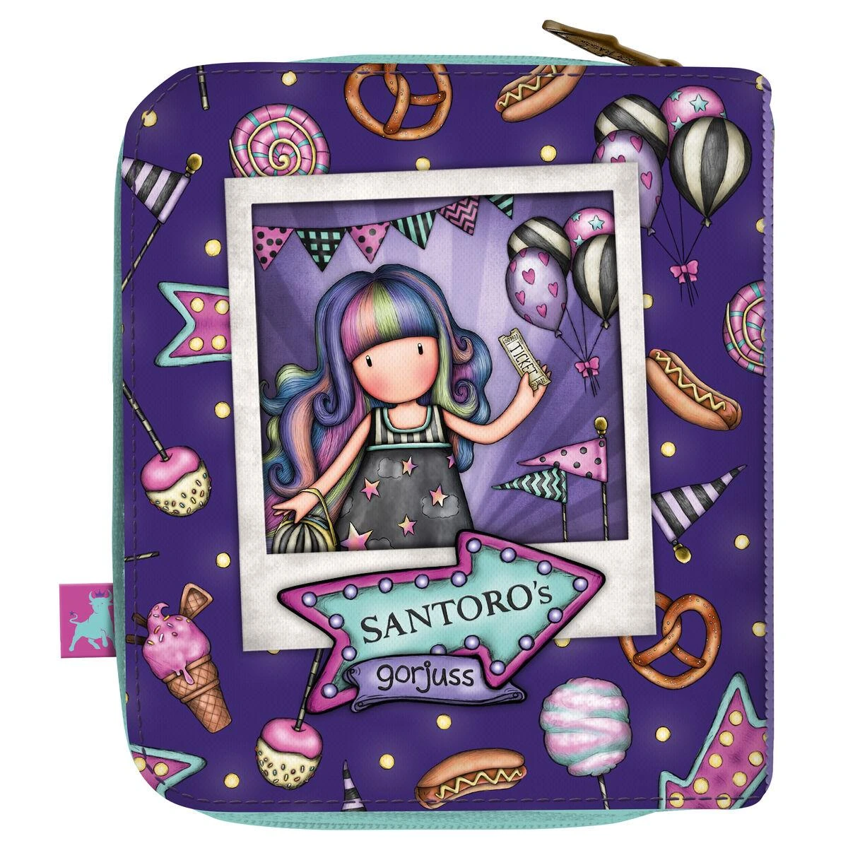 Santoro Piniginė Gorjuss Up and away Purpurinė (10 x 12 x 3 cm)