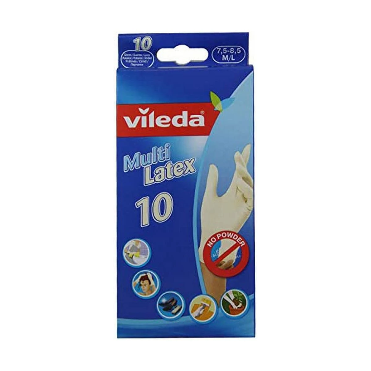 VILEDA Natural Latex natūralaus latekso pirštinės, L/M dydis, 10 vnt.