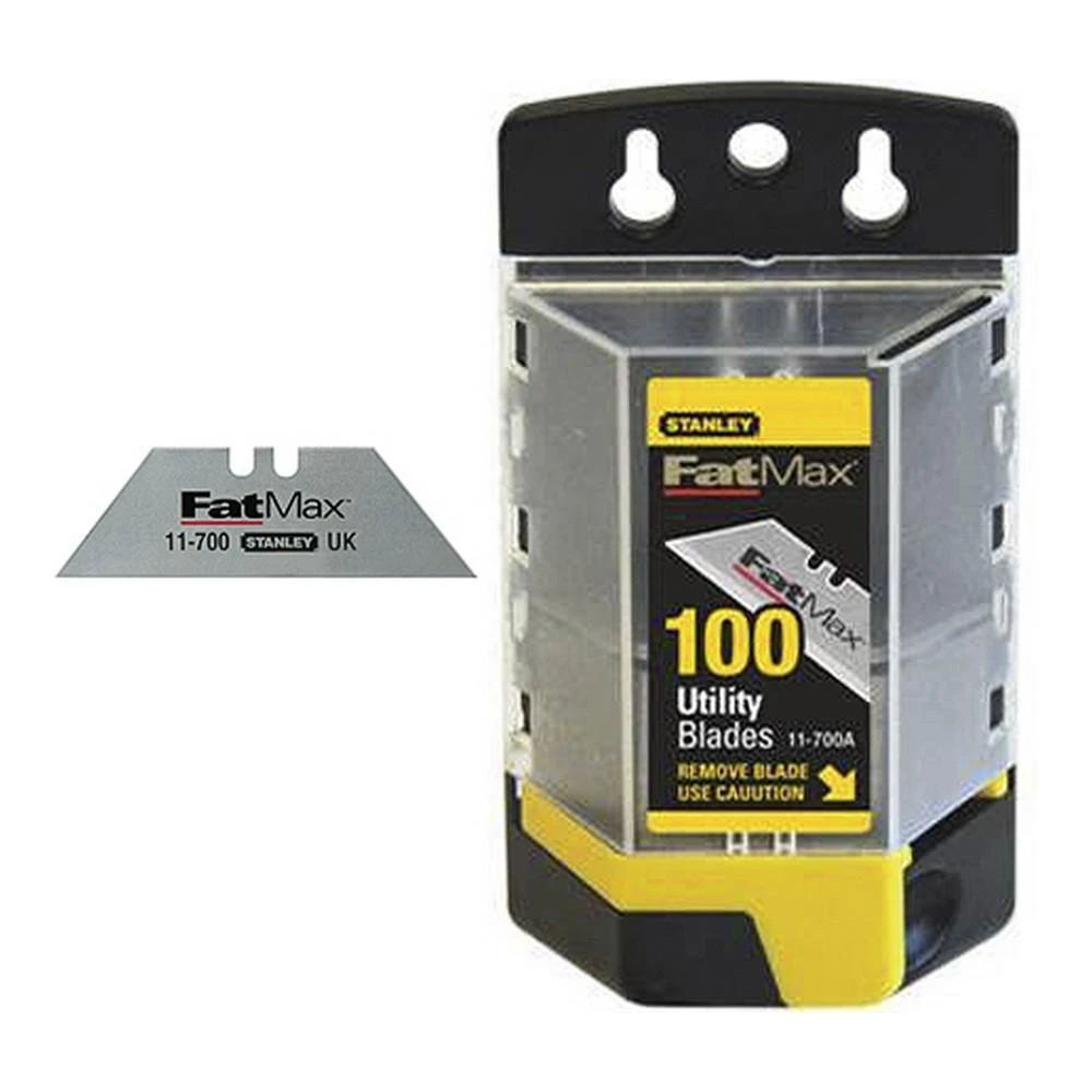 Stanley FatMax 100 vnt. keičiamų trapecinių ašmenų dėžutė
