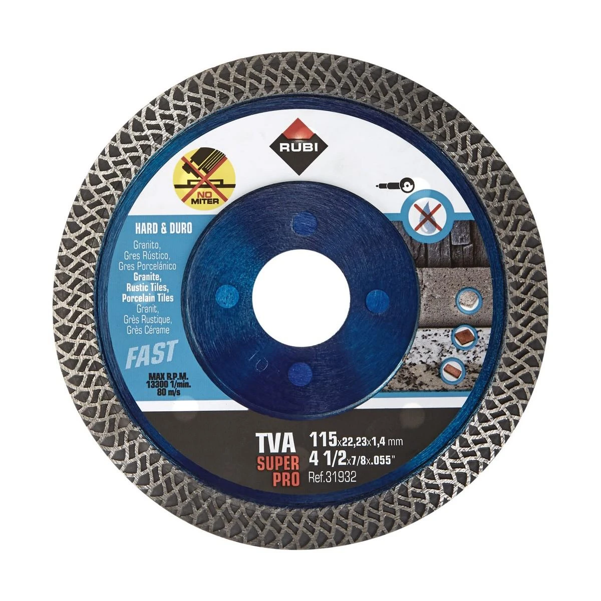 RUBI DIAMOND BLADE TVA 115 x 22,2 mm SUPERPRO