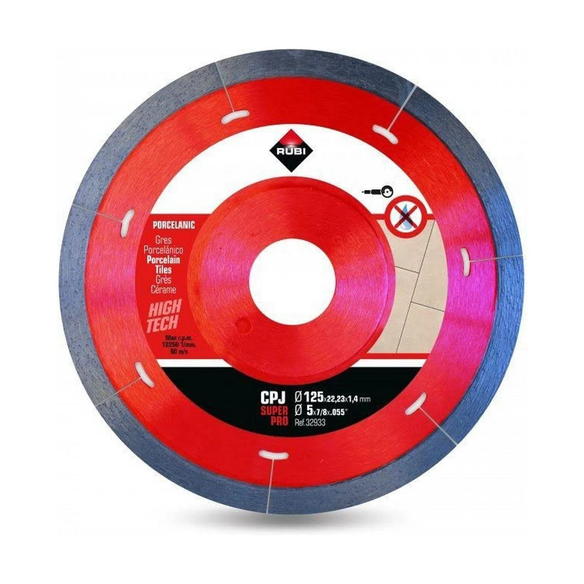 RUBI DIAMOND BLADE CPJ 125 SUPERPRO FOR GRES