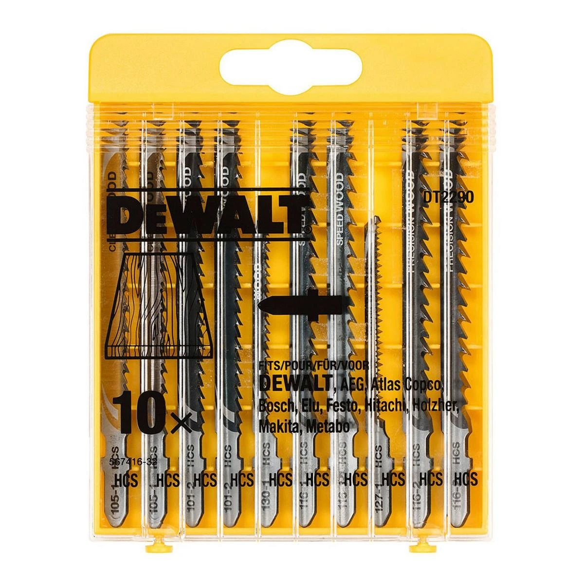 Pjūkleliai siaurapjūkliui DeWalt DT2290; 10 vnt.