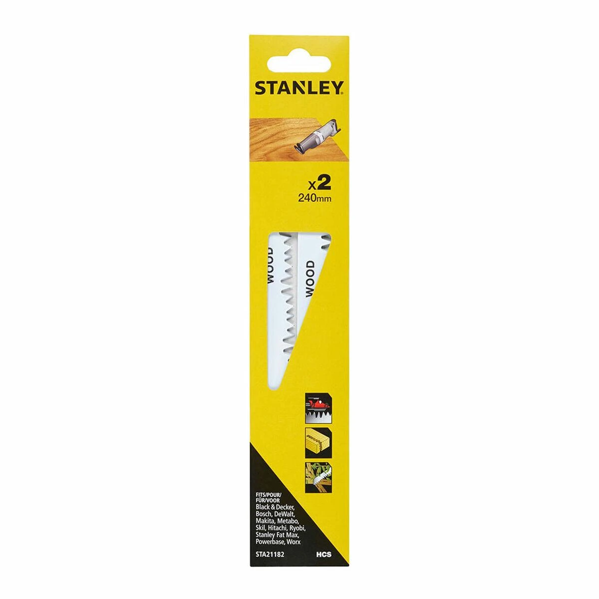 STA21182 240 mm HCS pjūklelio pjūklai medienai Stanley