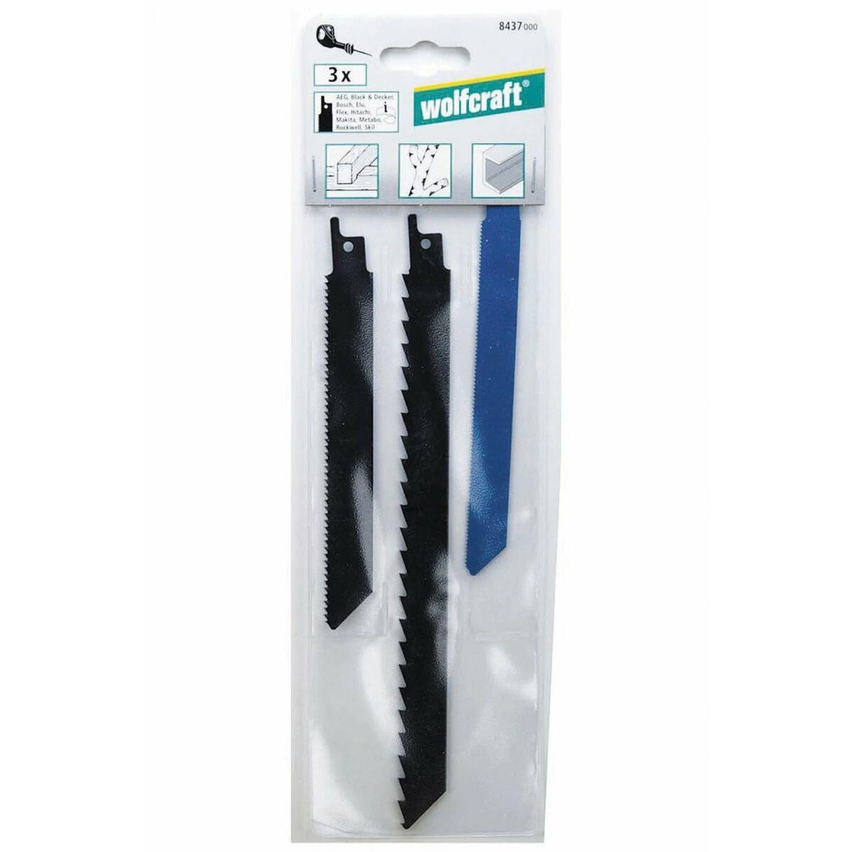 Pjūklel. kompl. Wolfcraft 8437000; 3 vnt.