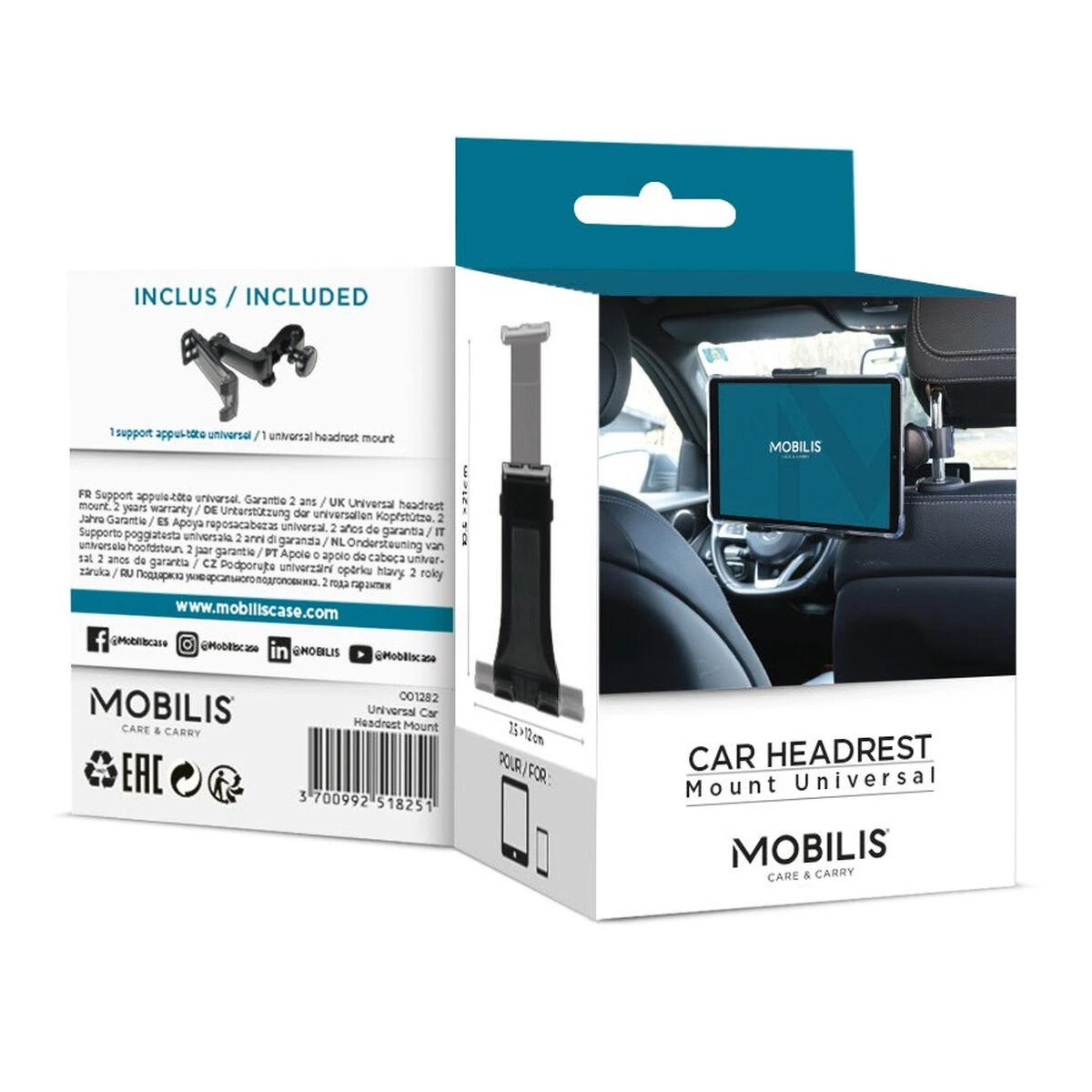 Mobilis UNIVERSAL CAR HEADREST MOUNT/FOR Planšetė