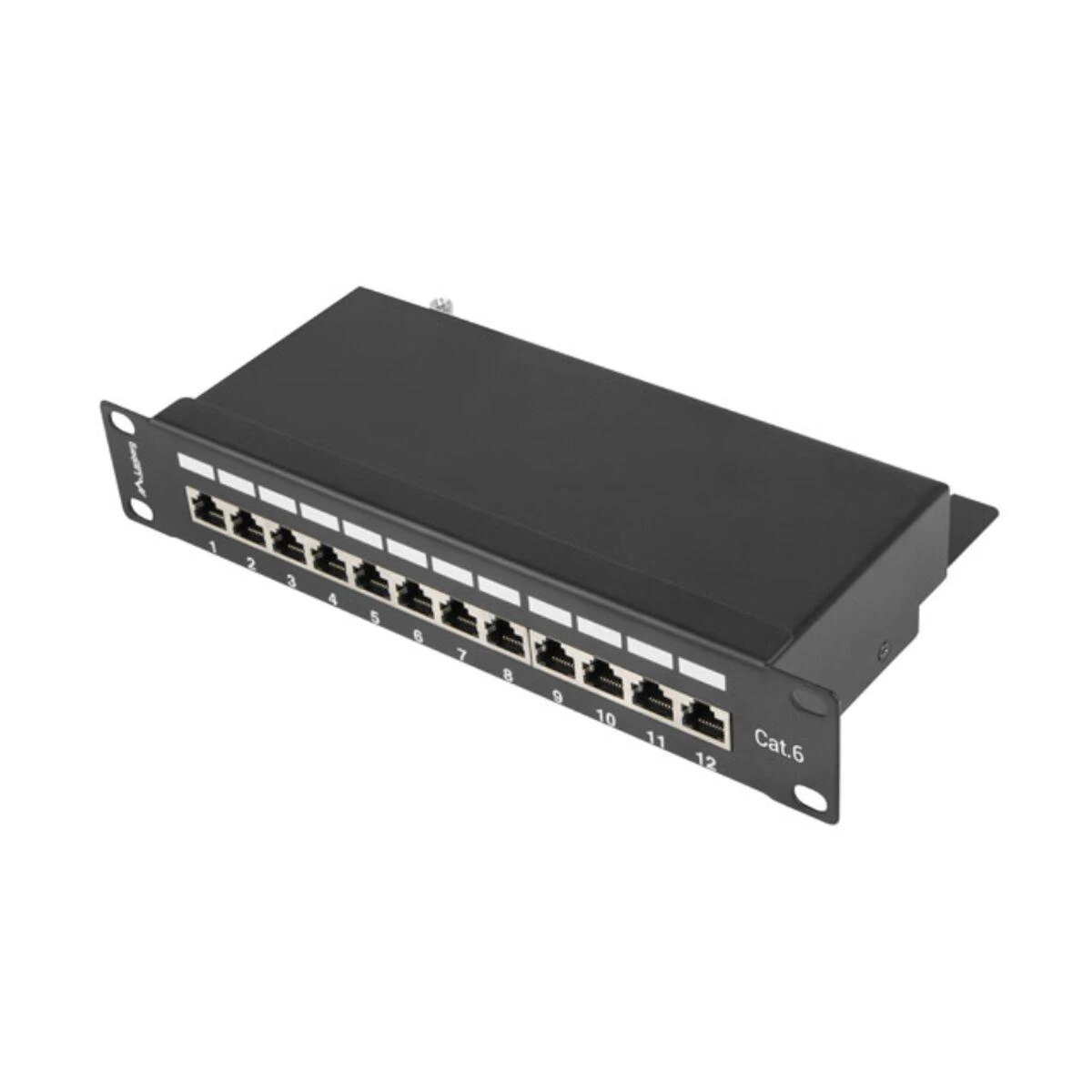 LANBERG PPF6-9012-B Patch Panel 10 colių 12 prievadų 1U cat.6 juoda