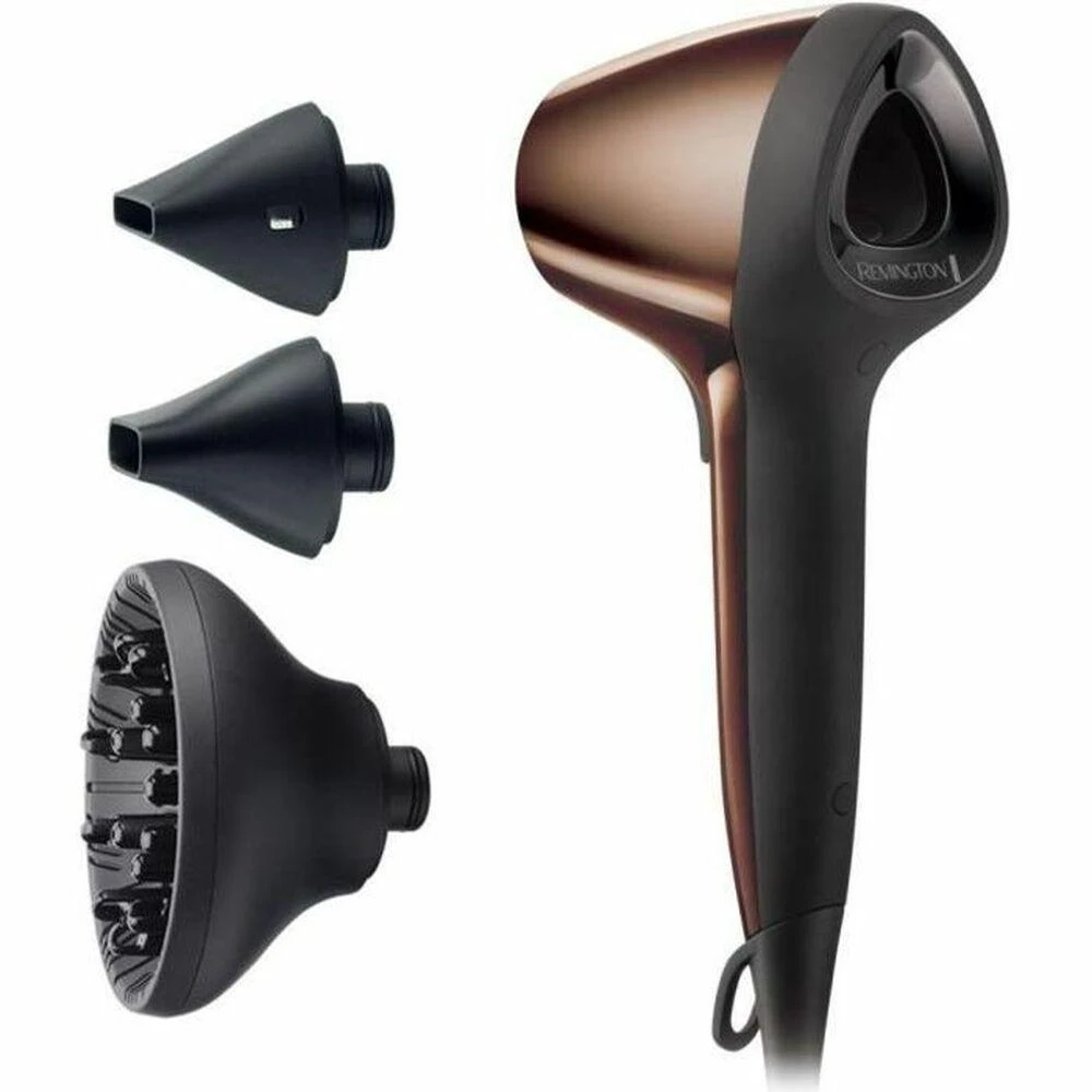 Plaukų džiovintuvas Remington The Salon Collection Air3D Plaukų džiovyklė | D7777 | 1800 W | Temperatūros nustatymų skaičius: 3 | Jonizavimo funkcija | Difuzoriaus antgalis | Ruda