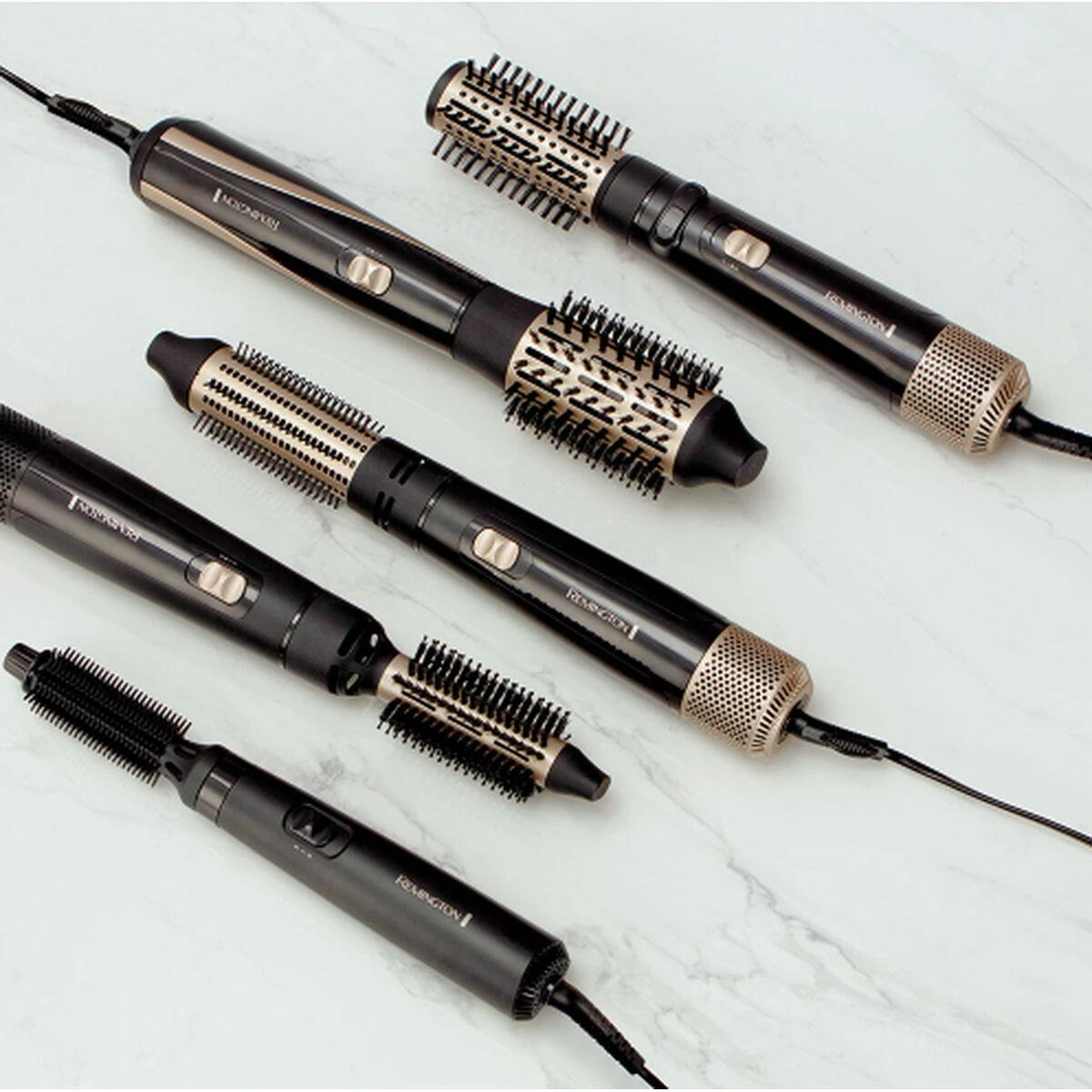 Remington | Džiovinimas ir formavimas | AS7300 | 800 W | Juodas/Auksinis