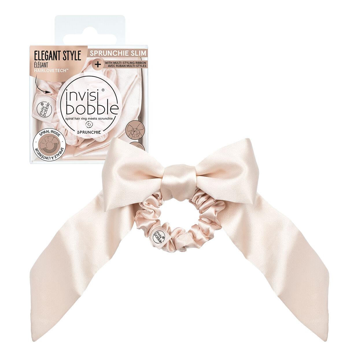 Gumytė plaukams Invisibobble Sprunchie Slim Ballerina Ribbon, 1 vnt.