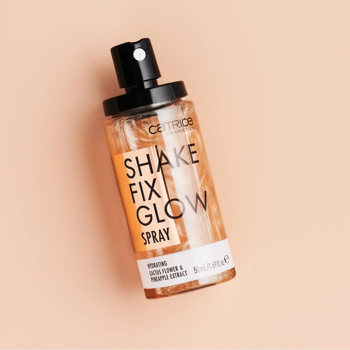 "Catrice Shake Fix Glow Purškiklis" makiažo fiksavimo purškiklis 50ml