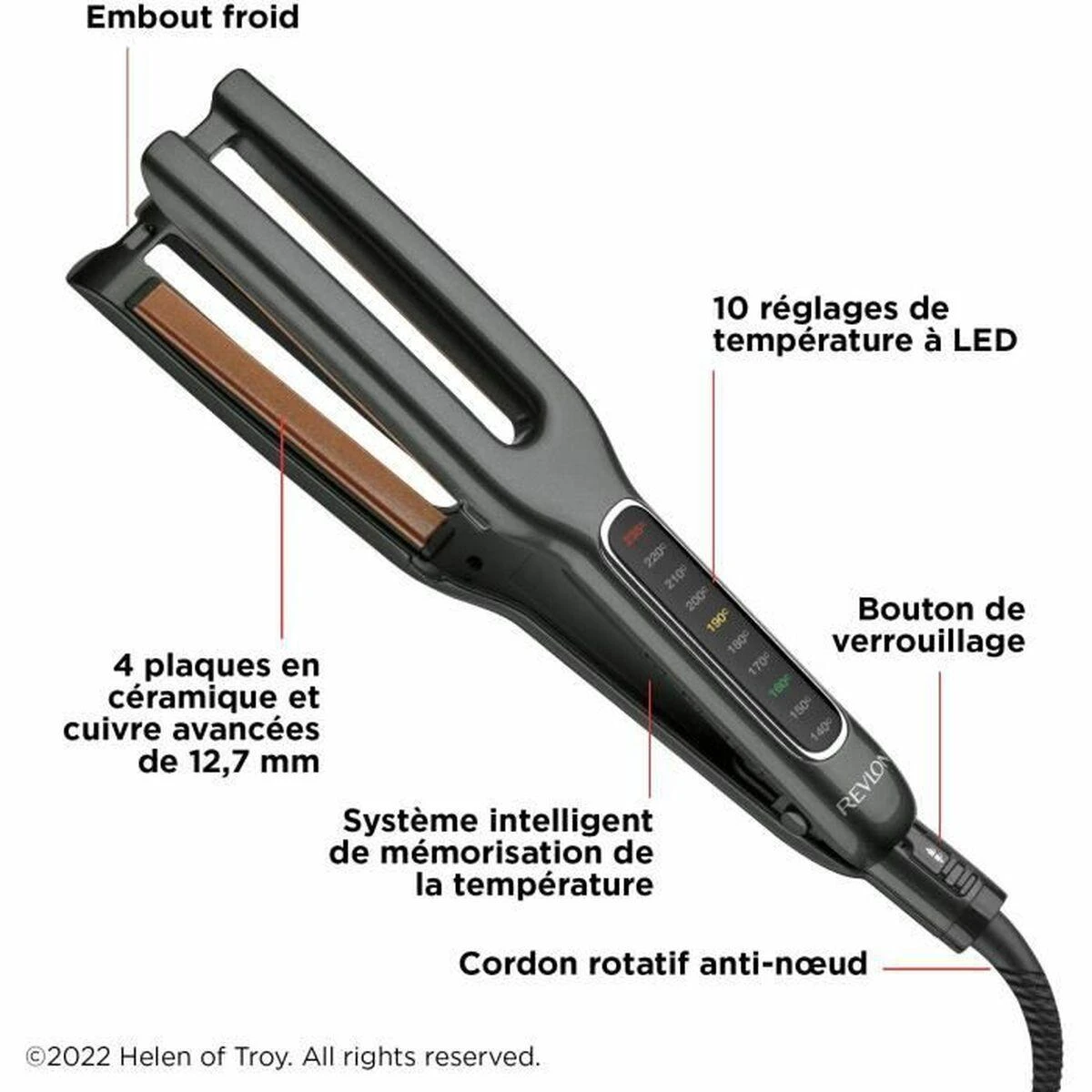 Revlon Straightening Iron Double Straight juodas Juodas (RVST2204E)