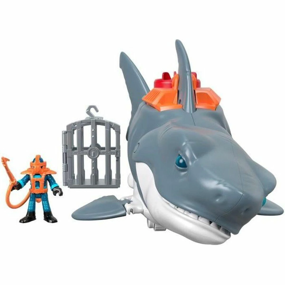 Fisher Price Mattel Imaginext Mega mechaninė ryklio ataka, judanti burna ZA5438